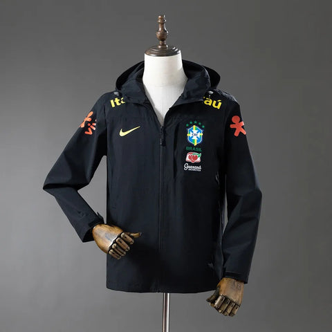 Brazil Windbreaker 2025/26 Black Football Kit