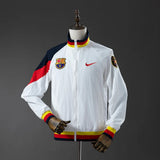 Barcelona Windbreaker 2025/26 White Football Kit - PalmSportss