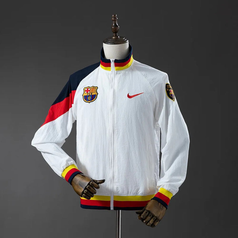 Barcelona Windbreaker 2025/26 White Football Kit