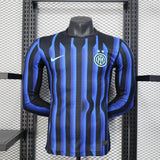 player version inter milan home jersey 25/26 long sleeves football kit soccer jersey - PalmSportss