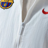 Barcelona Windbreaker 2025/26 White Football Kit - PalmSportss
