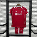 kids liverpool jersey 25/26 home football kit soccer jersey - PalmSportss