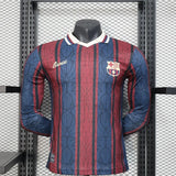 player version barcelona jersey commemorative 25/26 football kit long sleeves soccer jersey - PalmSportss