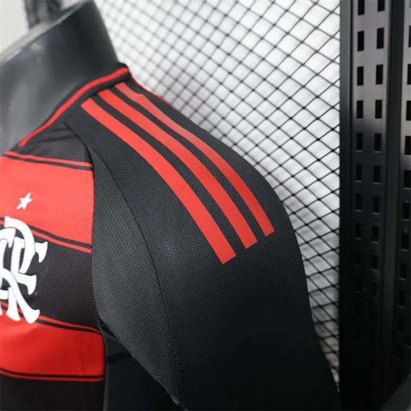 player version flamengo home jersey 25/26 long sleeves football kit soccer jersey