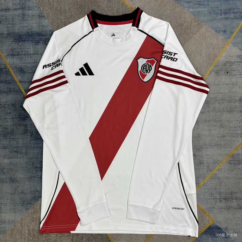 River Plate Jersey 25/26 Home Long Sleeves Football Kit Soccer Jersey