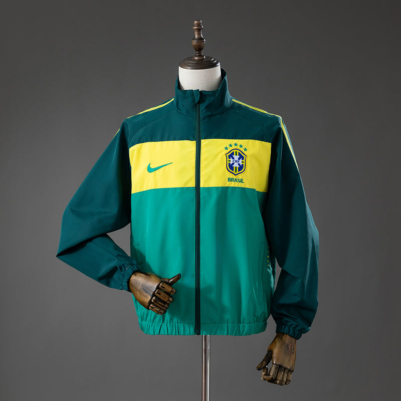 Brazil Windbreaker 2010 Green Football Soccer Jacket
