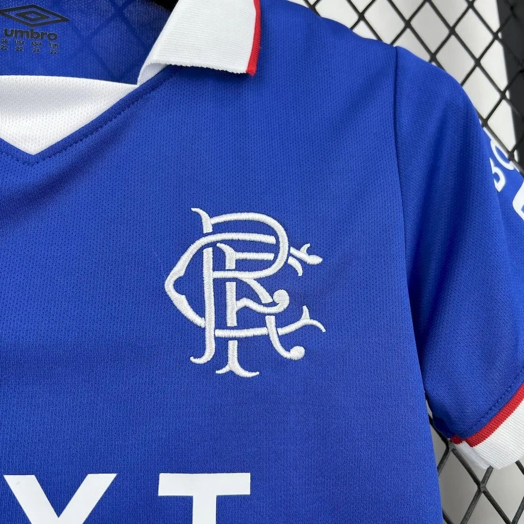 Kids Rangers Jersey 25/26 Home Football Kit Soccer Jersey