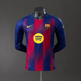Barcelona Jersey 25/26 Home Football Kit  Long Sleeves Player Version