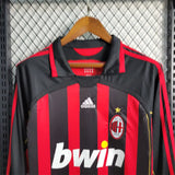 AC Milan Jersey Home Kit 2006 2007 Retro Long Sleeves - PalmSportss