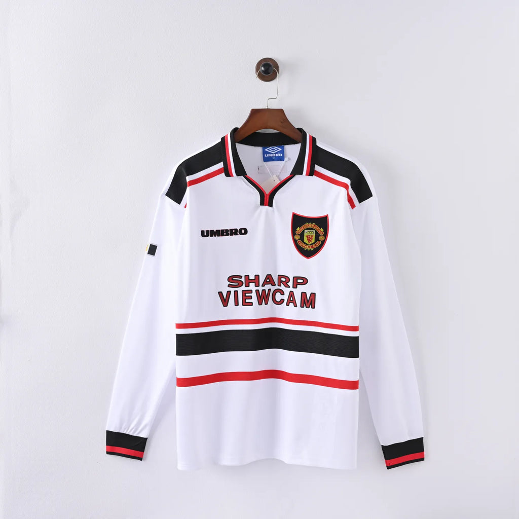 Retro Manchester United Jersey1998/99 Away Long Sleeves Football Kit Soccer Shirt