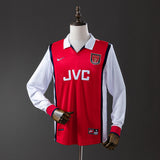 Arsenal Jersey 1998-99 Home Retro Football Kit Long Sleeves