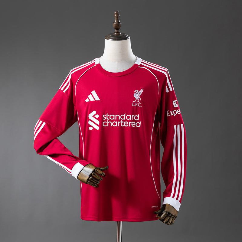 Liverpool Jersey 25/26 Home Football Kit Long Sleeves