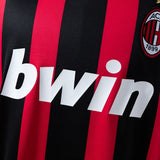 AC Milan Jersey 2008-09 Home Retro Football Kit
