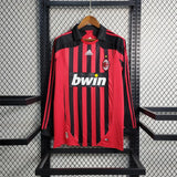 AC Milan Jersey Home kit 07/08 Long Sleeves  retro Football kit - PalmSportss