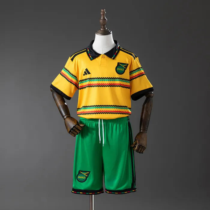 Kids Jamaica Home Jersey 2026 World Cup Football Kit Soccer Jersey PalmSportss