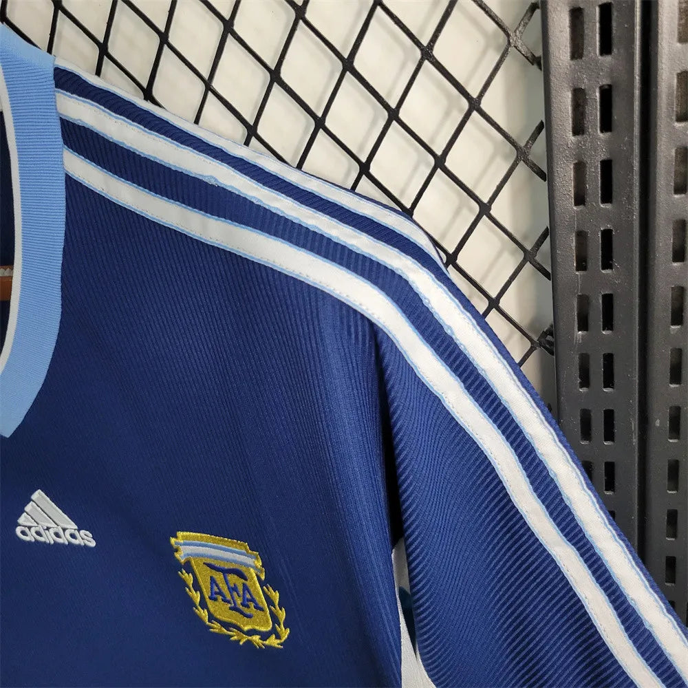 Argentina Retro Jersey 1998 Away Football Jersey Soccer Shirt
