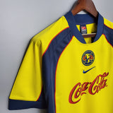 Retro Club America Jersey 2001-02 Home Yellow Football Kit Soccer Jersey