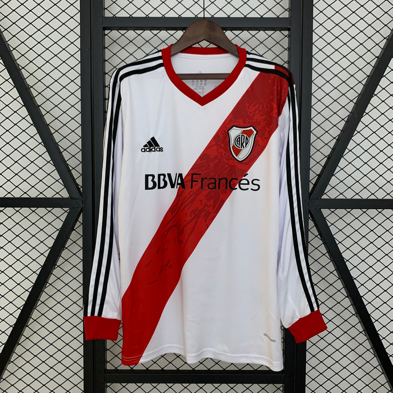 Retro River Plate Jersey 2013-14 Home Long Sleeves Football Kit Soccer Jersey