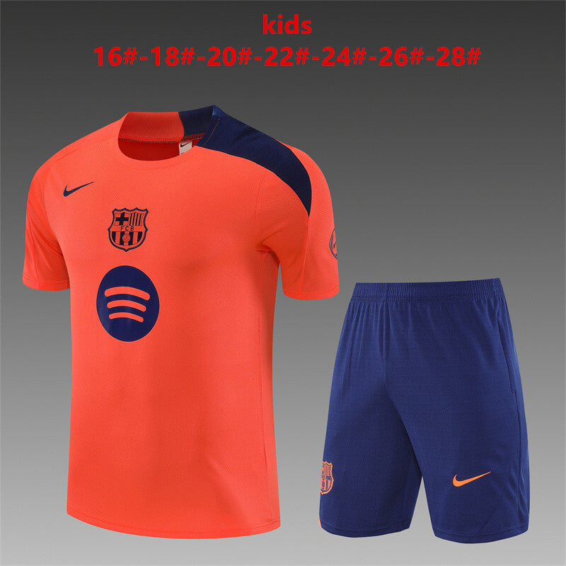 Kids Barcelona Training Tracksuits 25/26 Football Kit Soccer Jersey