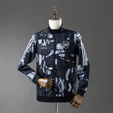 Arsenal Windbreaker 2025/26 Black Grey Football Kit