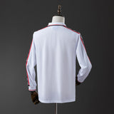 Man United Jersey 1998-99 Home White Retro Kit Long Sleeves
