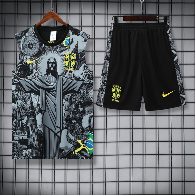 Brazil Vest Set Training Tracksuits 25/26 Football Kit Soccer Jersey