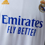 Real Madrid Home Jersey 2021-22 Retro Football Kit Soccer Shirt