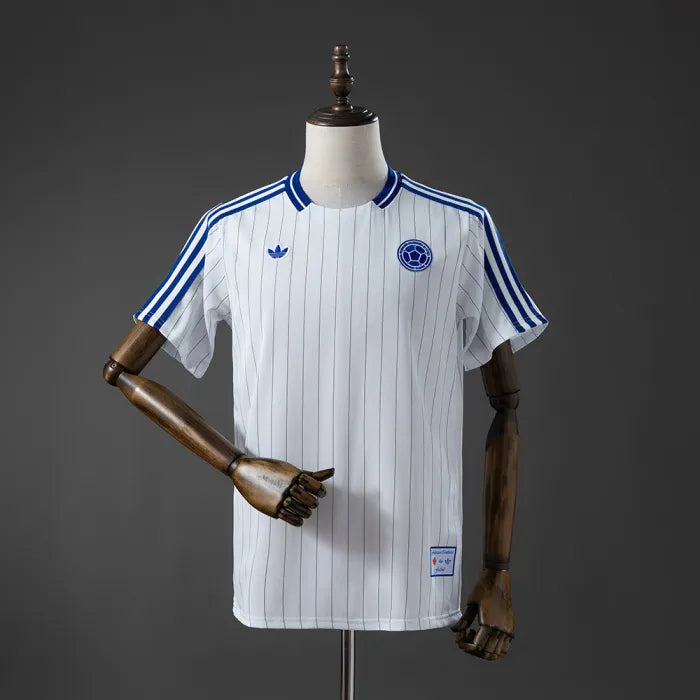 Colombia Terrace Icons T-Shirt White 2026 World Cup Football Kit Soccer Jersey