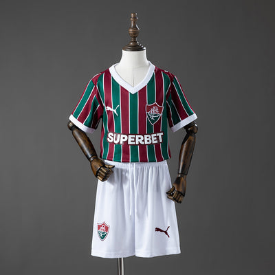 Kids Fluminense Home Jersey 2026-2027 Football Kit Soccer Shirt