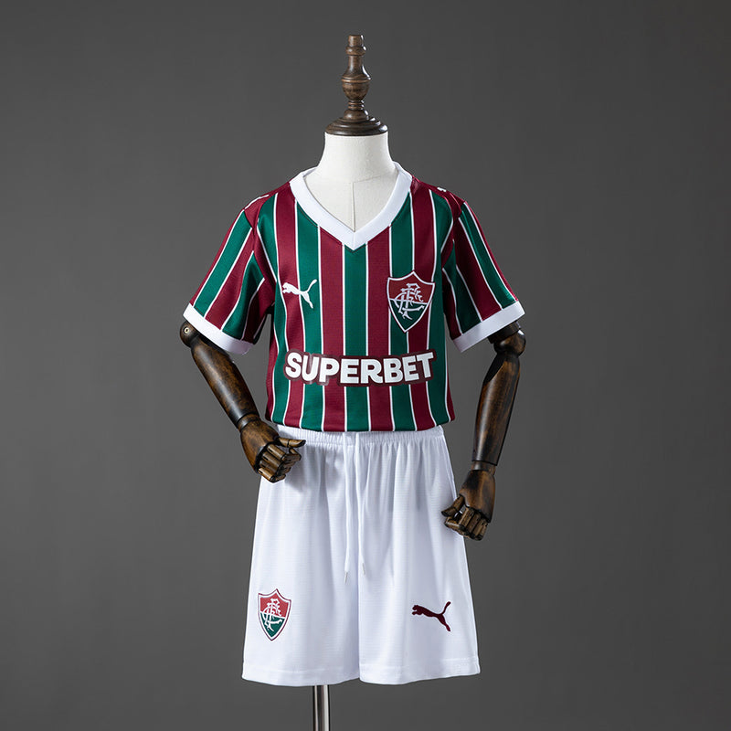 Kids Fluminense Home Jersey 2026-2027 Football Kit Soccer Shirt