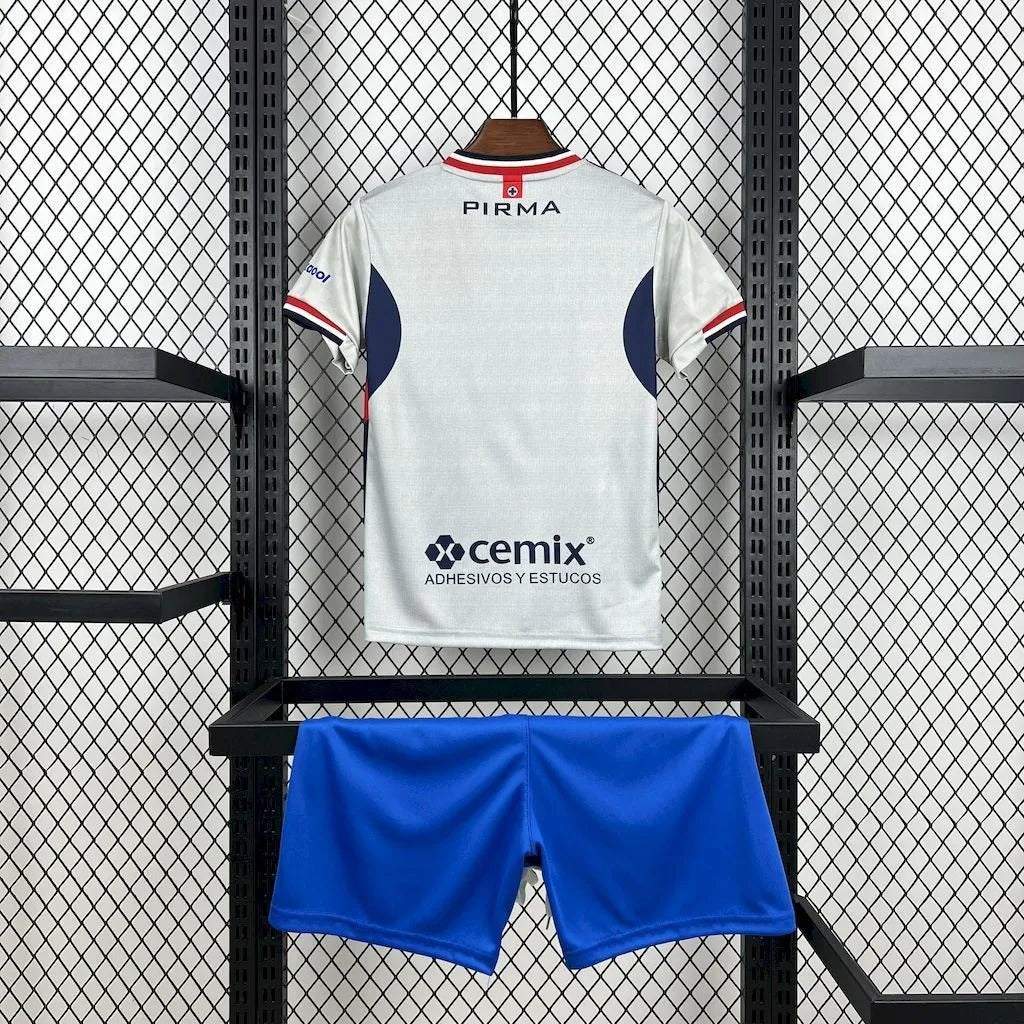 Kids Cruz Azul Jersey 25/26 Away Football Kit Soccer Jersey