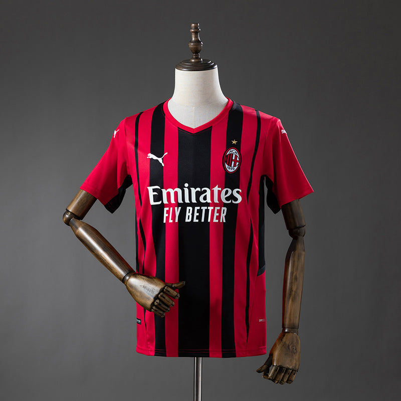 AC Milan Home Jersey 2021-22 Retro Football Kit Soccer Jersey