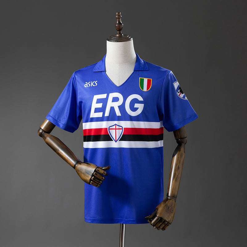 Sampdoria Jersey 1991-92 Home Retro Football Kit