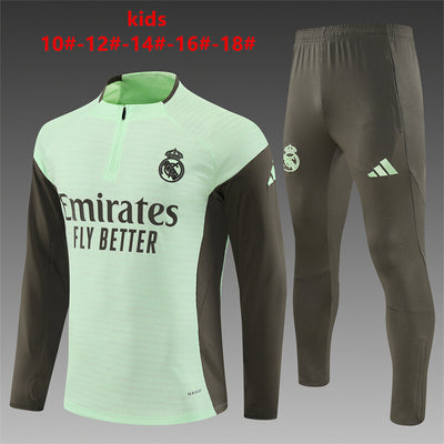 Kids Real Madrid Training Tracksuits 25/26 Football Kit Soccer Jersey