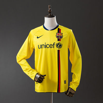 Barcelona Jersey 2008-09 Away Retro Football Kit Long Sleeves