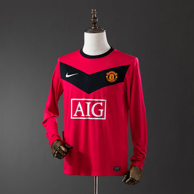 Manchester United Jersey 2009-10 Home Retro Kit Long Sleeves