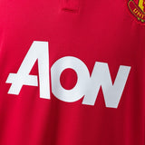 Man United Jersey 2013-14 Home Retro Football Kit Long Sleeves