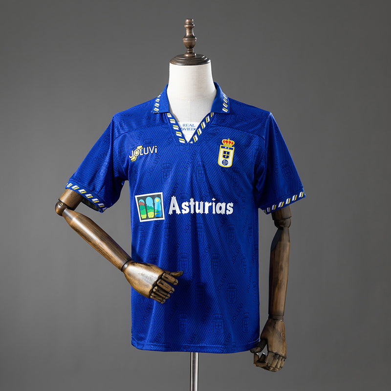Real Oviedo Home Jersey 1995-1996 Retro Football Kit Soccer Shirt