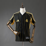 Real Madrid Jersey 25/26 Black Gold Baseball Kit