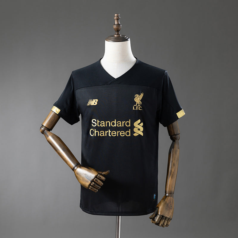 Retro Liverpool Black Jersey 2019-20 Football Kit Soccer Shirt