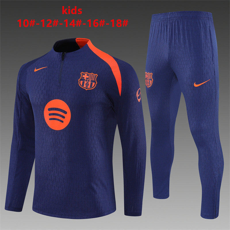 Kids Barcelona Training Tracksuits 25/26 Football Kit Soccer Jersey