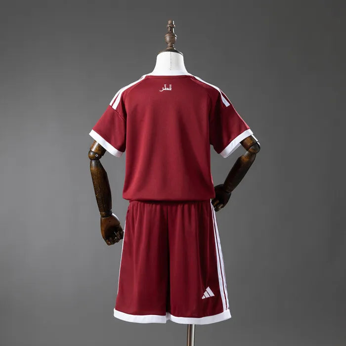 Kids Qatar Home Jersey 2026 World Cup Football Kit Soccer Shirt PalmSportss