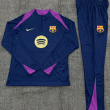Kids Barcelona Training Tracksuits 25/26 Football Kit Soccer Jersey