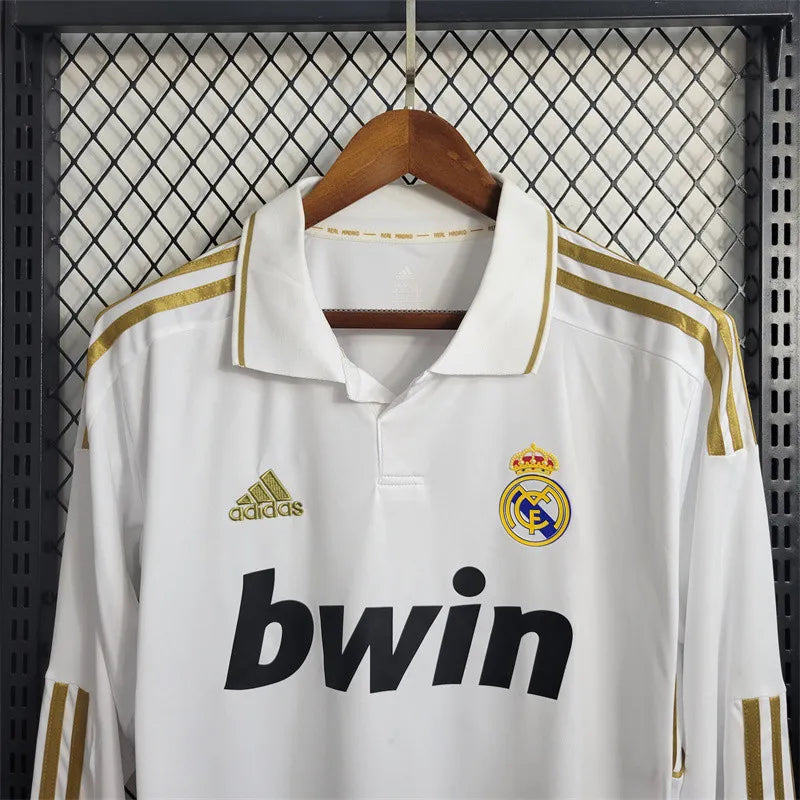 Real Madrid Jersey Home Kit 2011 2012 Retro Long Sleeves