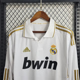 Real Madrid Jersey Home Kit 2011 2012 Retro Long Sleeves - PalmSportss