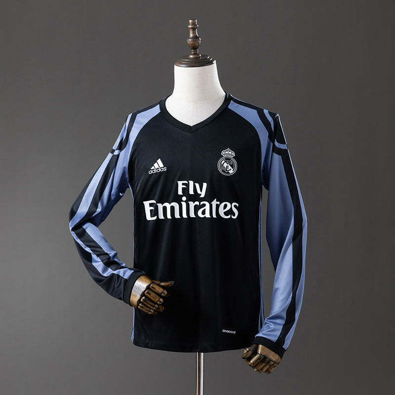 Real Madrid Jersey 2016/17 Third Retro Football Kit Long Sleeves