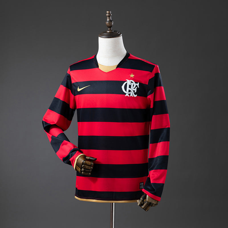 Flamengo Jersey 2008-09 Home Retro Kit Long Sleeves