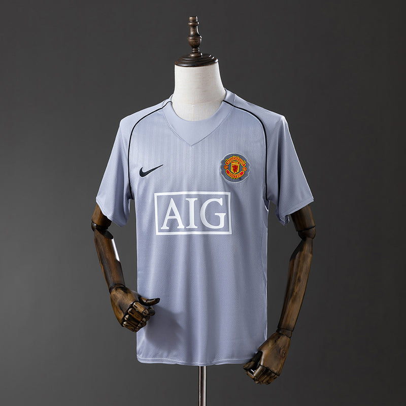 Manchester United Jersey 2007/08 Grey Goalkeepe Retro Kit