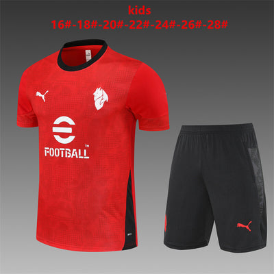 Kids AC Milan Training Tracksuits 25/26 Football Kit Soccer Jersey