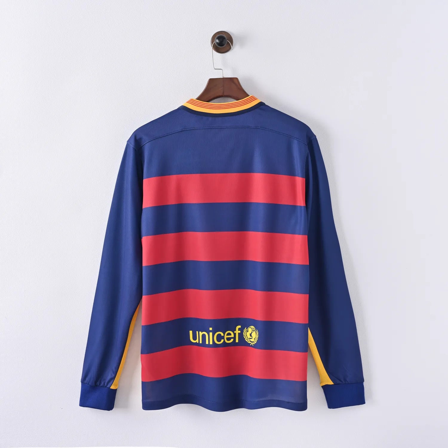 Retro Barcelona Jersey 2015/16 Home Long Sleeves Football Kits Soccer Shirt